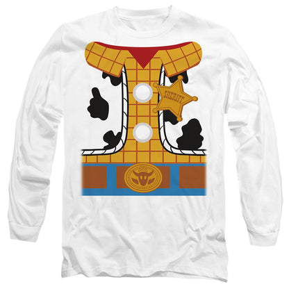 White - Front - Toy Story Unisex Adult Woody Costume T-Shirt