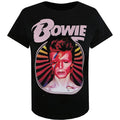 Black - Front - David Bowie Womens-Ladies Rainbow T-Shirt