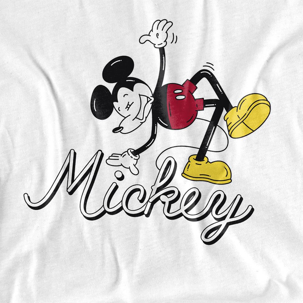 White - Side - Disney Unisex Adult Funky Dance Mickey Mouse Mickey Mouse T-Shirt