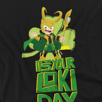 Black - Side - Loki Unisex Adult Loki Day St Patricks Day T-Shirt