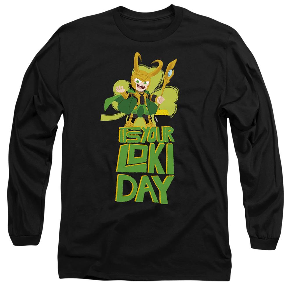 Black - Front - Loki Unisex Adult Loki Day St Patricks Day T-Shirt