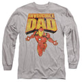 Sport Heather - Front - Iron Man Unisex Adult Invincible Dad Flying Fathers Day T-Shirt