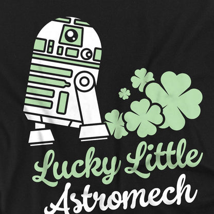 Black - Side - Star Wars Unisex Adult Lucky Astromech St Patricks Day T-Shirt