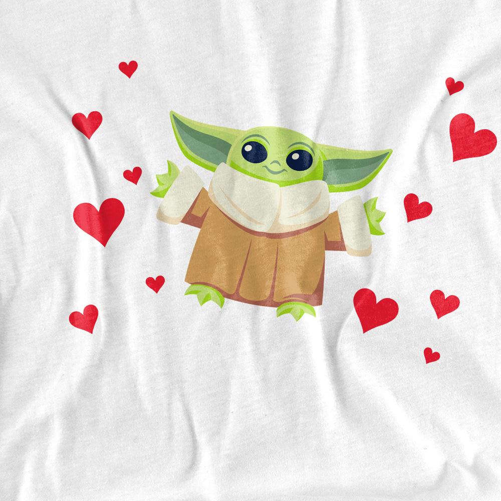 White - Side - Star Wars Unisex Adult You Make My Heart Grogu T-Shirt