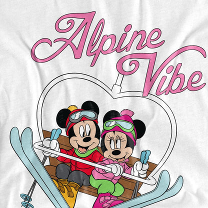 White - Side - Disney Unisex Adult Alpine Vibes Mickey Mouse T-Shirt