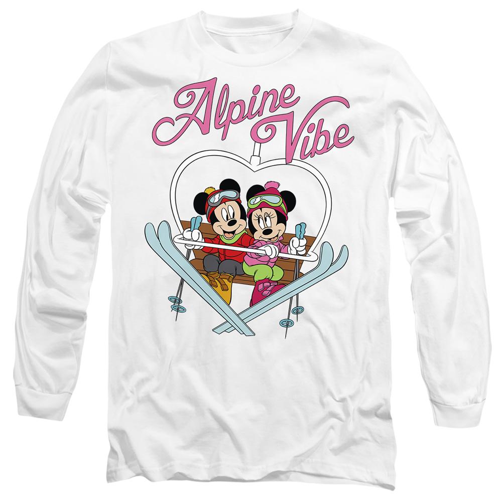 White - Front - Disney Unisex Adult Alpine Vibes Mickey Mouse T-Shirt