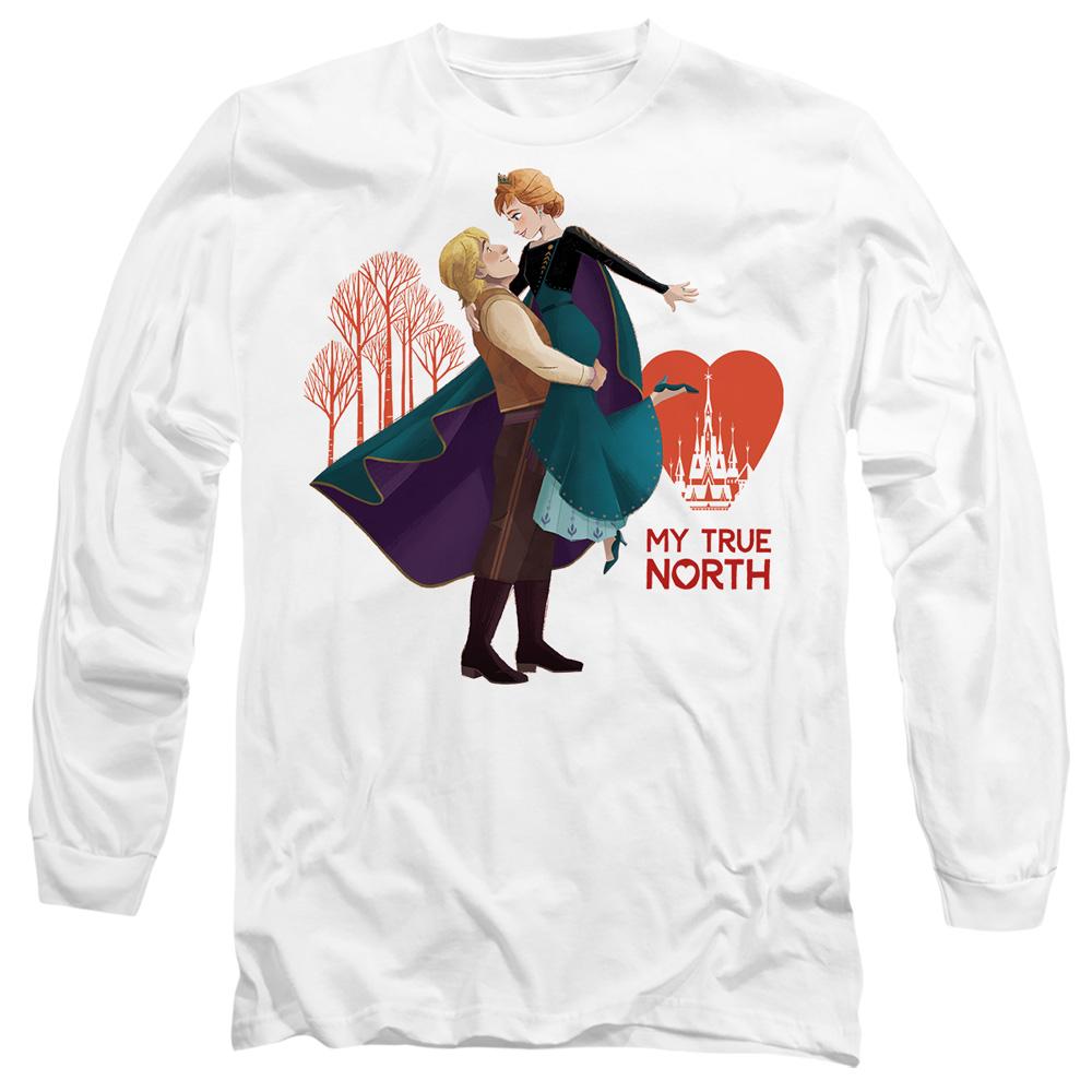 White - Front - Frozen Unisex Adult My True North Anna Kristoff Valentine`s Day T-Shirt