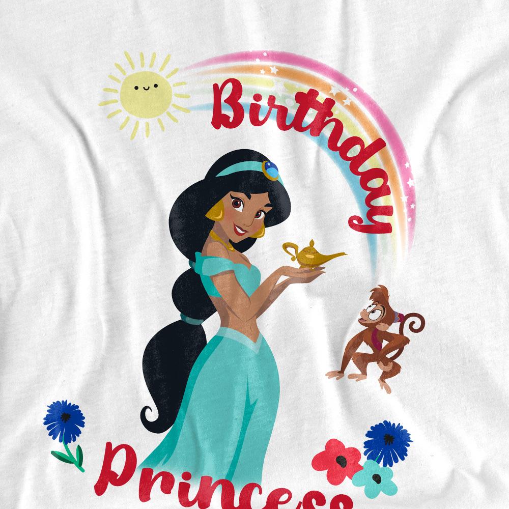 White - Side - Aladdin Unisex Adult Birthday Princess Jasmine Abu T-Shirt