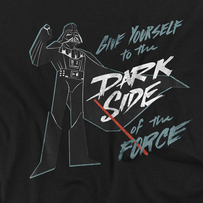 Black - Side - Star Wars Unisex Adult Give Yourself To The Darkside T-Shirt