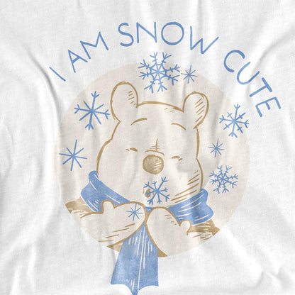 White - Side - Winnie the Pooh Unisex Adult I Am Snow Cute T-Shirt