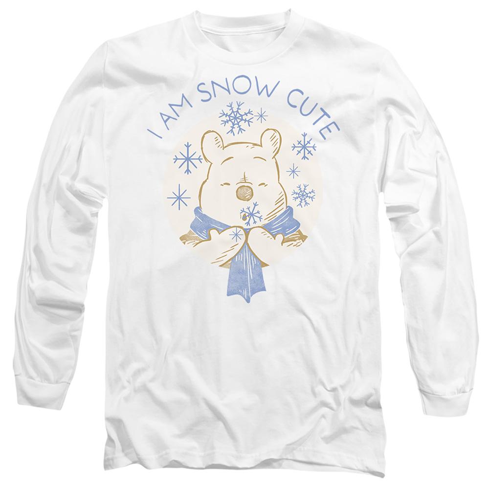 White - Front - Winnie the Pooh Unisex Adult I Am Snow Cute T-Shirt