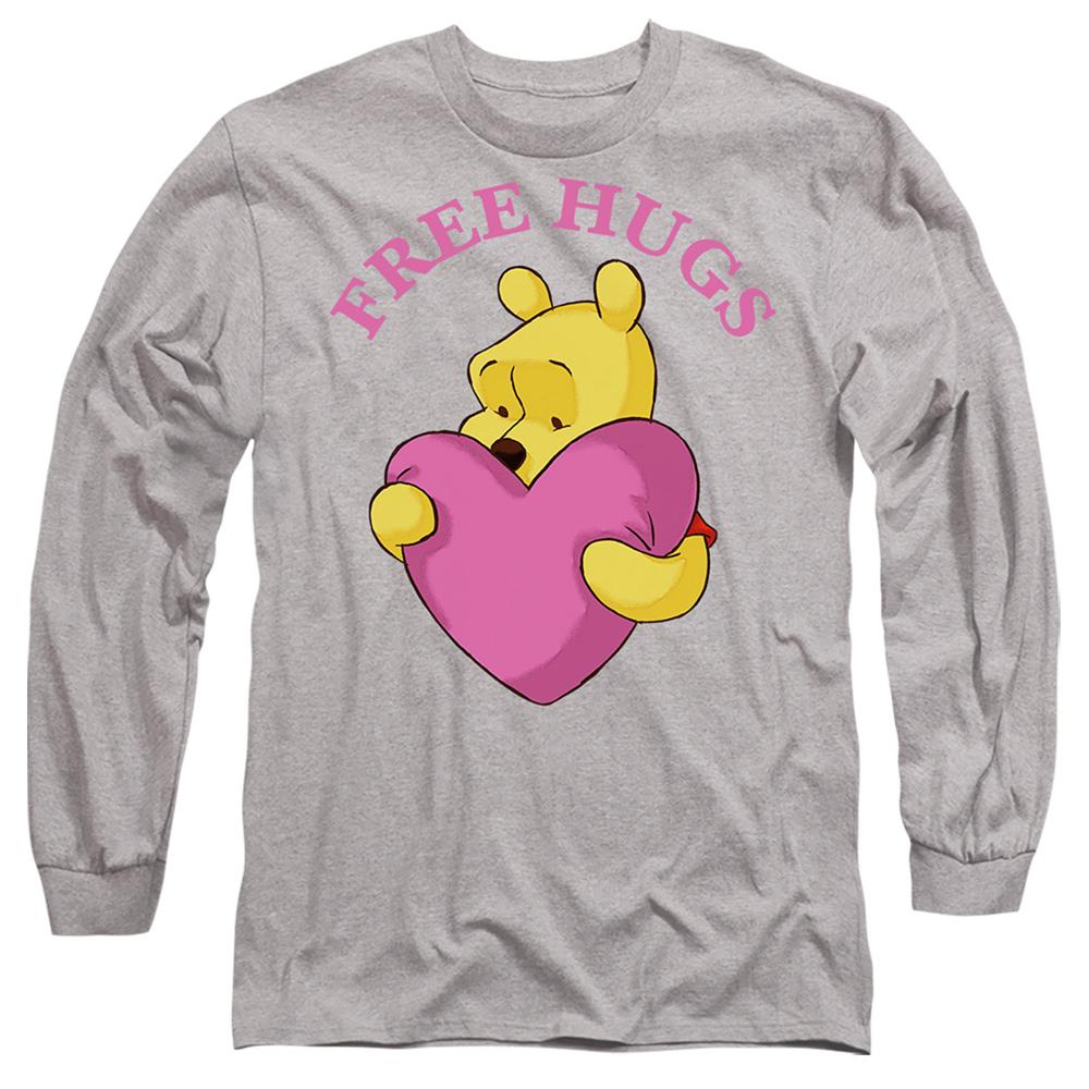 Sport Heather - Front - Winnie the Pooh Unisex Adult Free Hugs Valentine`s Day T-Shirt
