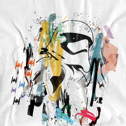 White - Side - Star Wars Unisex Adult Stormtrooper Abstract T-Shirt