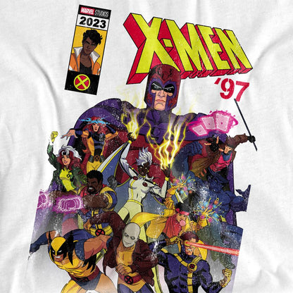 White - Side - Marvel Unisex Adult X-Men Comic Cover Team T-Shirt