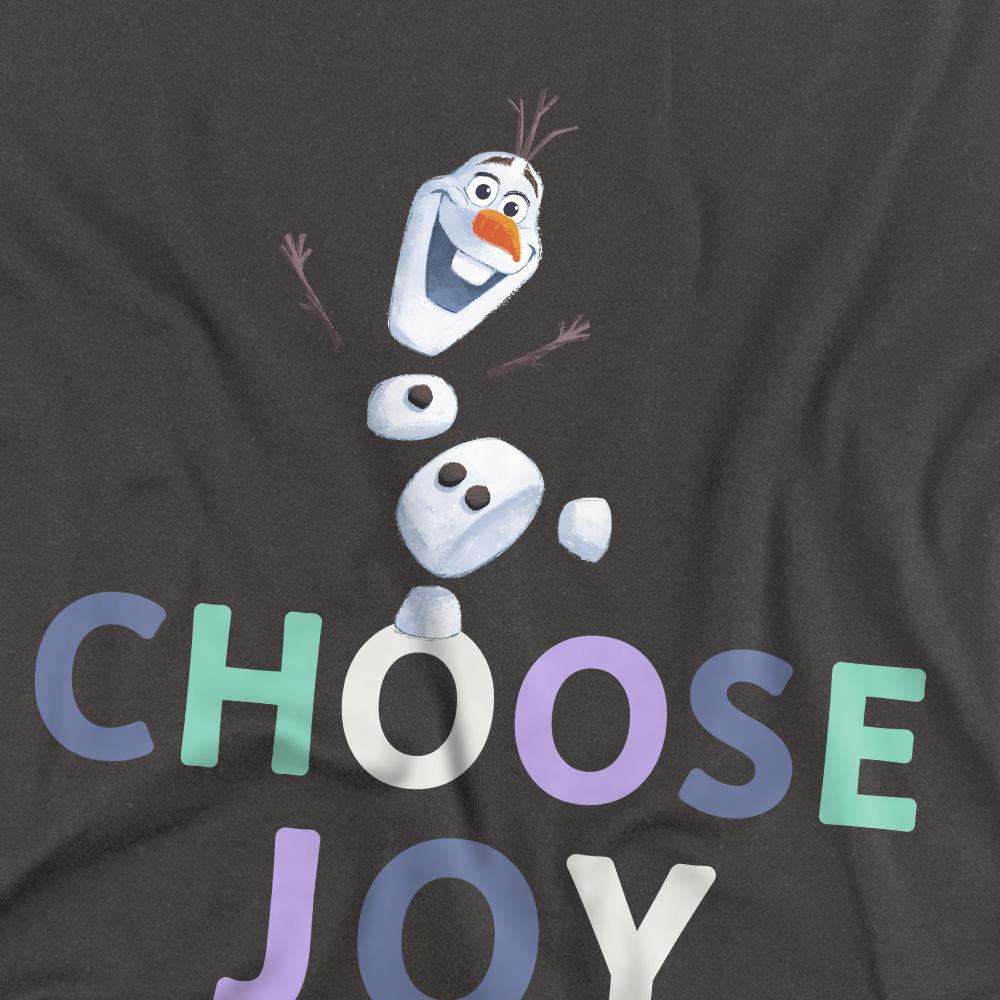 Charcoal - Side - Frozen Unisex Adult Choose Joy Olaf T-Shirt