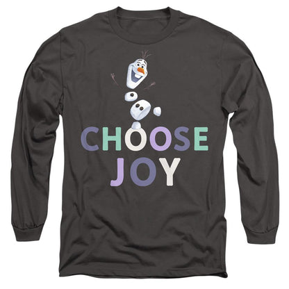 Charcoal - Front - Frozen Unisex Adult Choose Joy Olaf T-Shirt
