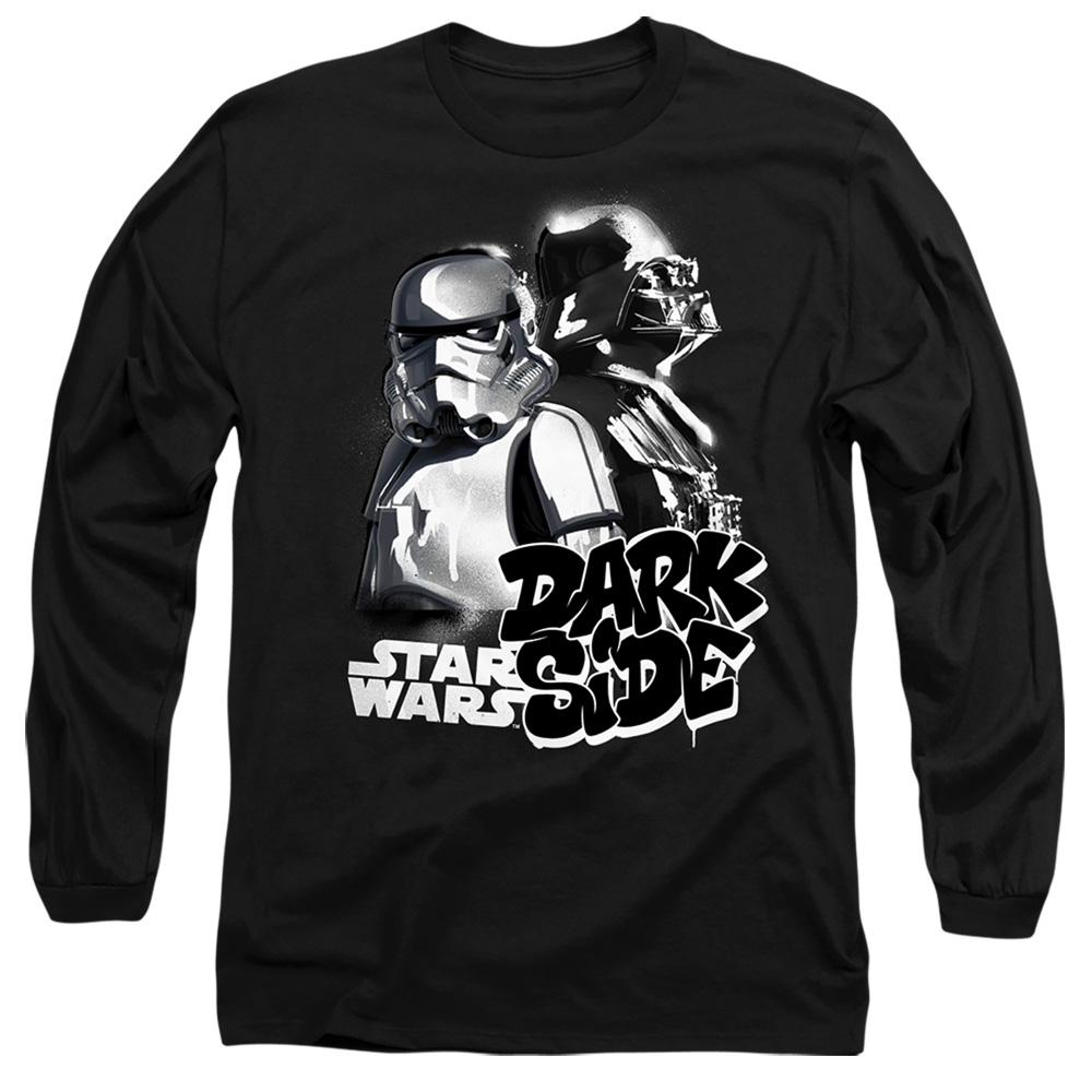 Black - Front - Star Wars Unisex Adult Dark Side Duo T-Shirt