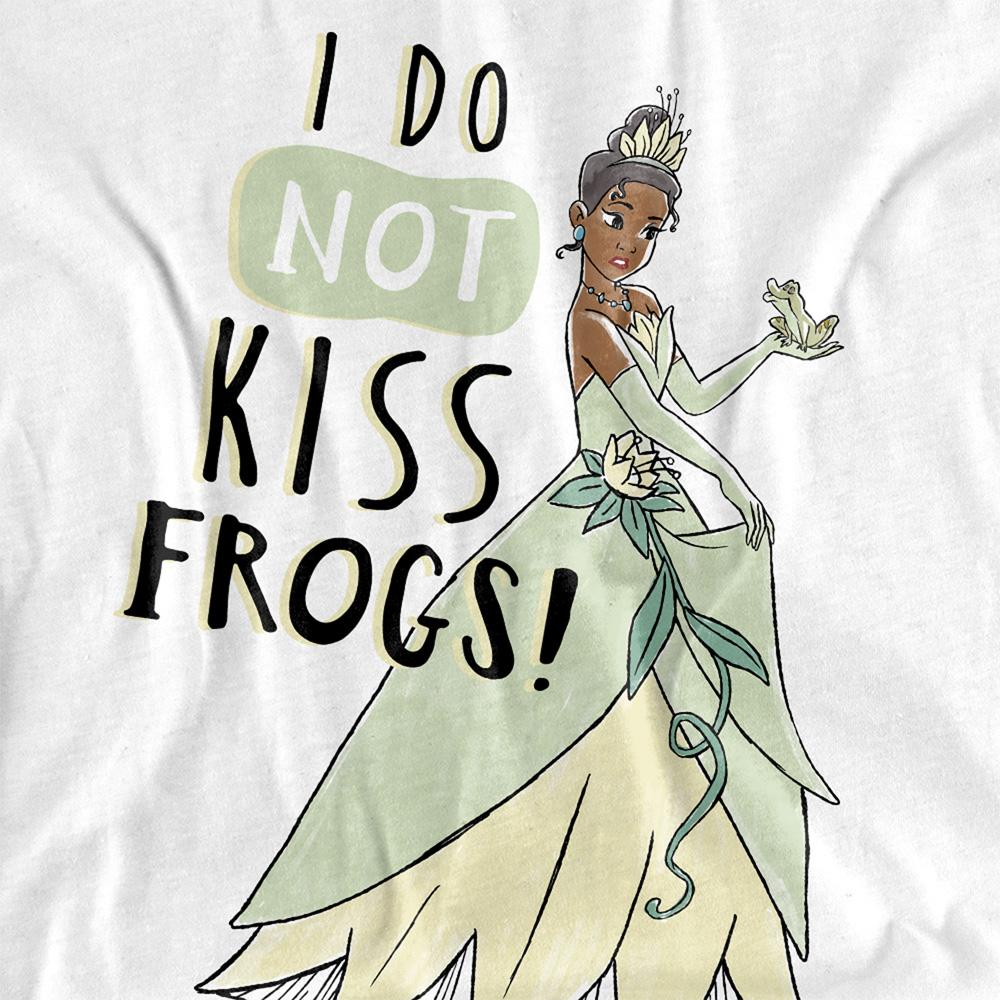 White - Side - The Princess and the Frog Unisex Adult Does Not Kiss Frogs Tiana T-Shirt
