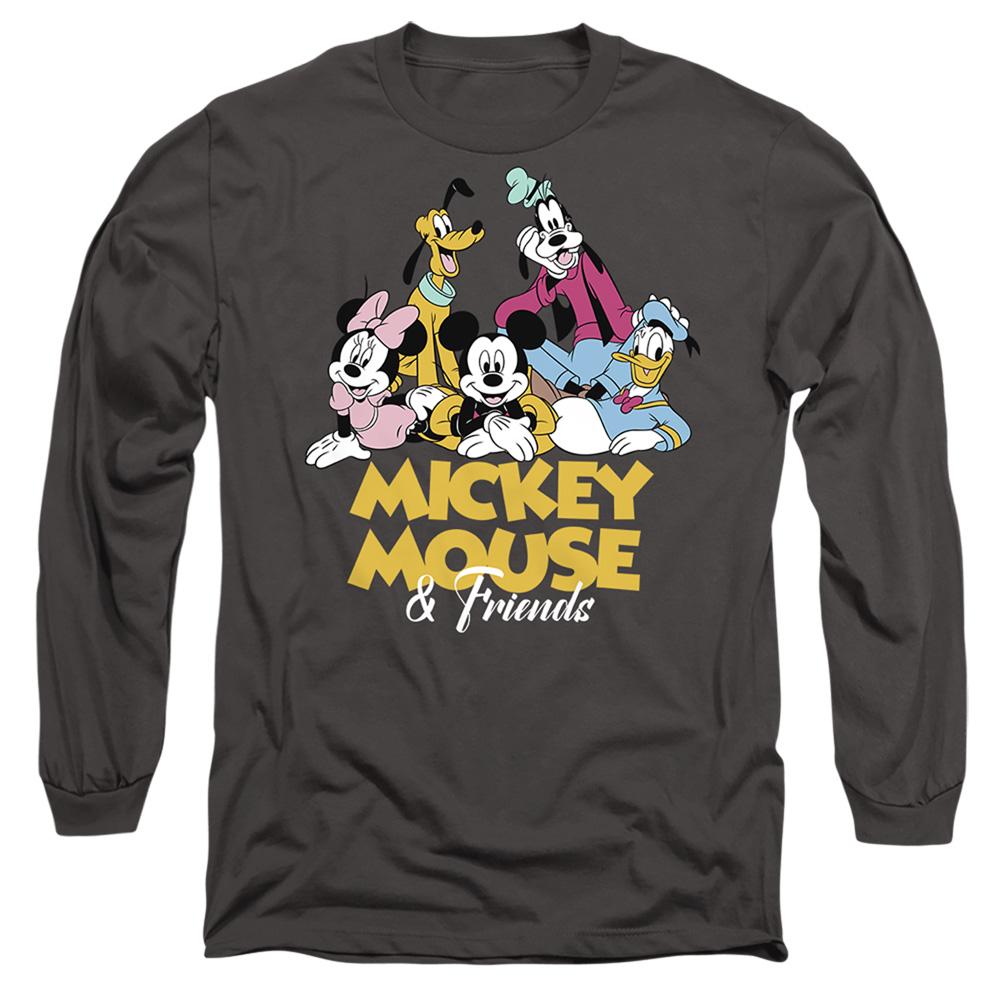 Charcoal - Front - Disney Unisex Adult Mickey Mouse Friends T-Shirt