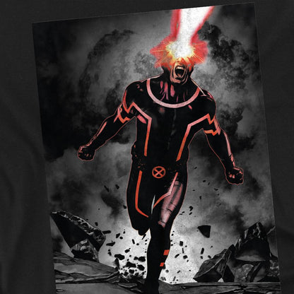 Black - Side - Marvel Unisex Adult X-Men Cyclops Blast T-Shirt