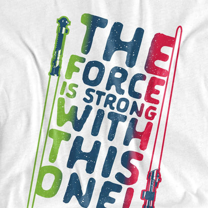 White - Side - Star Wars Unisex Adult Force Is Strong T-Shirt