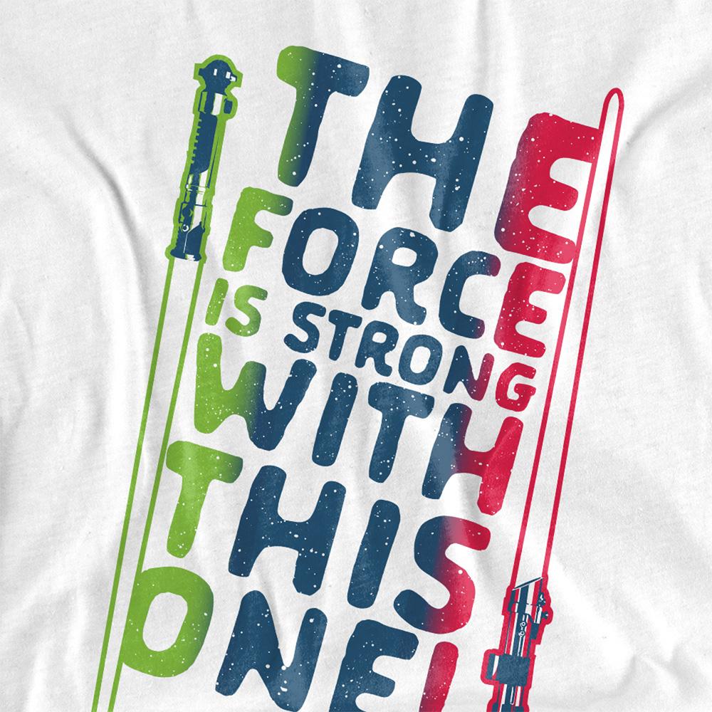 White - Side - Star Wars Unisex Adult Force Is Strong T-Shirt