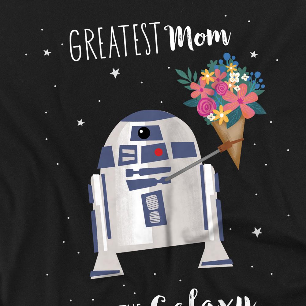 Black - Side - Star Wars Unisex Adult Greatest Mom In The Galaxy Mothers Day T-Shirt