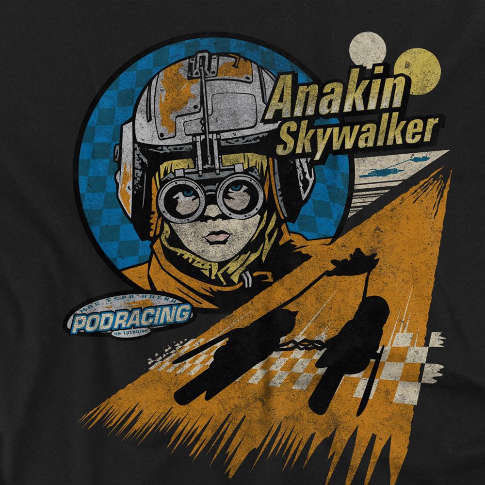 Black - Side - Star Wars Unisex Adult Mos Espa Anakin Skywalker T-Shirt