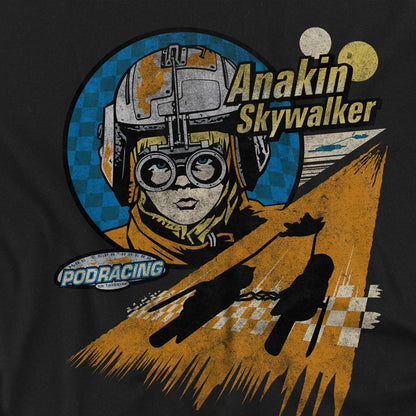Black - Side - Star Wars Unisex Adult Mos Espa Anakin Skywalker T-Shirt