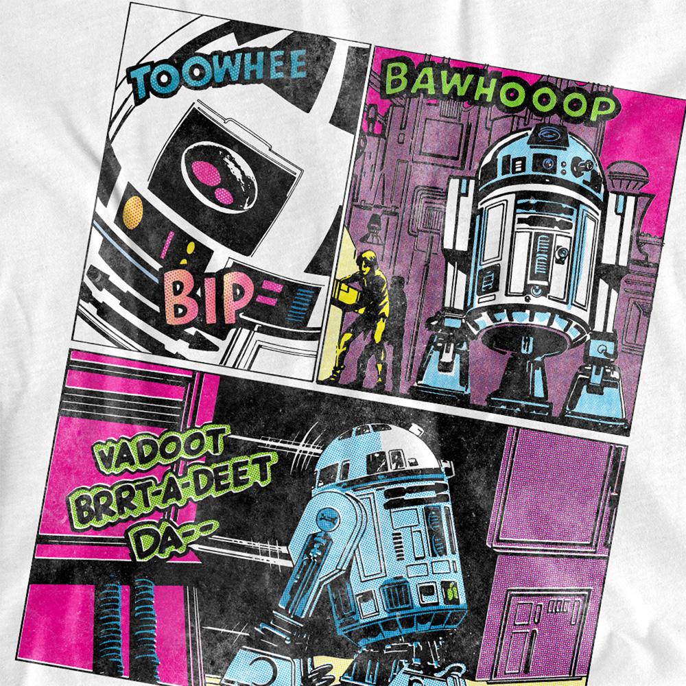 White - Side - Star Wars Unisex Adult To The Rescue R2-D2 T-Shirt