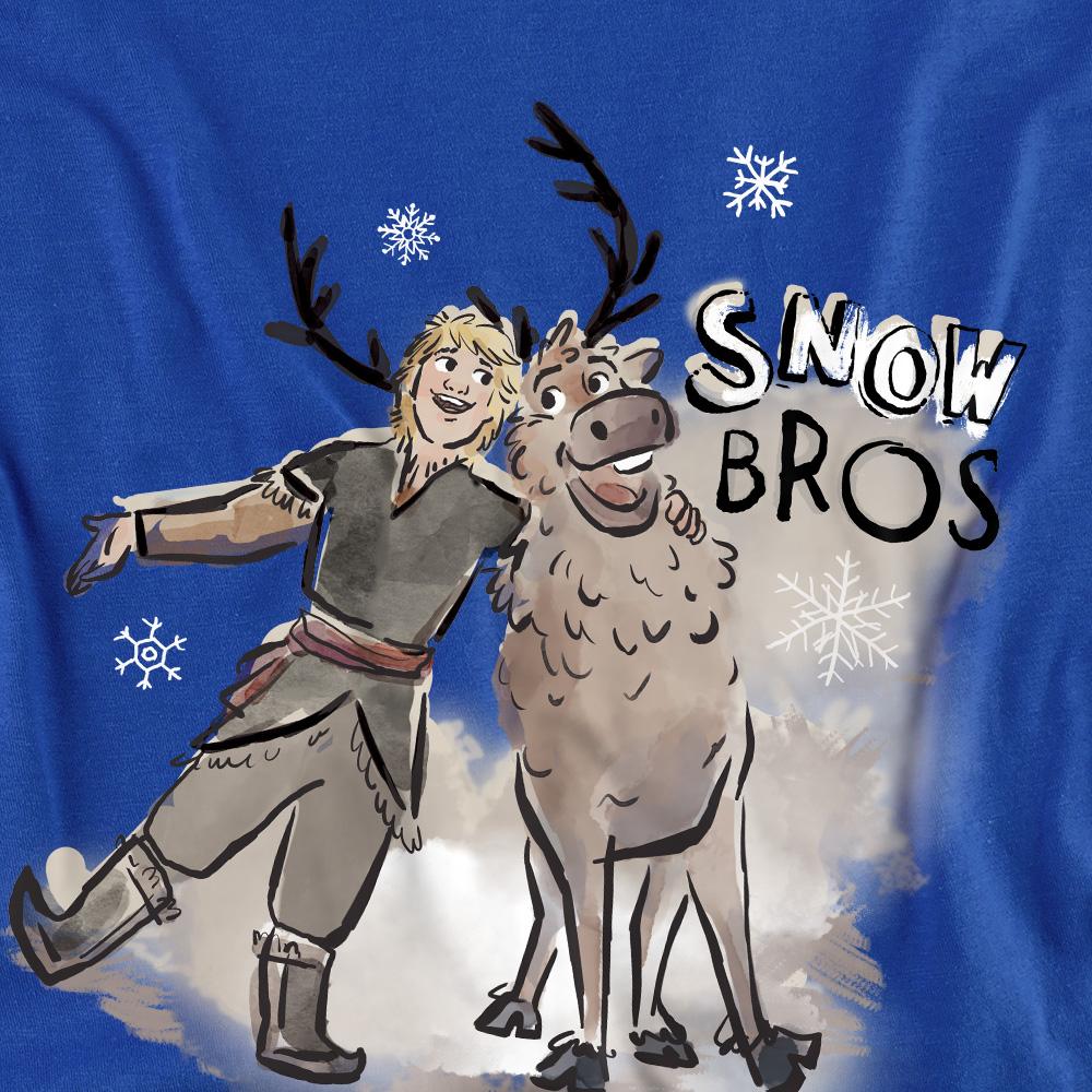 Royal Blue - Side - Frozen Unisex Adult Snow Bros Kristoff Sven T-Shirt