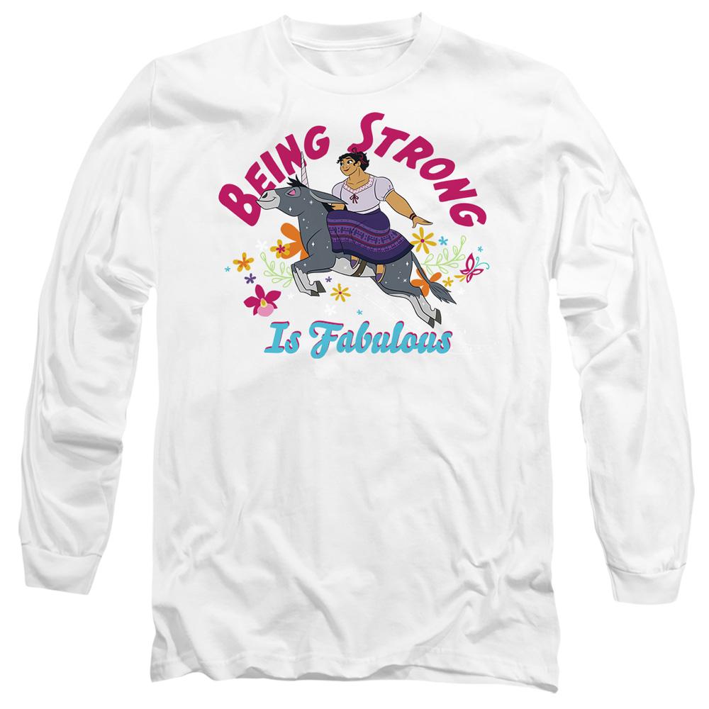 White - Front - Encanto Unisex Adult Bring Strong Is Fabulous Luisa T-Shirt