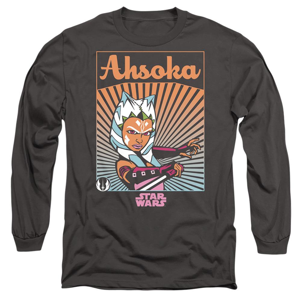 Charcoal - Front - Ahsoka Unisex Adult Rays T-Shirt