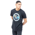 Black - Side - NASA Mens Apollo Cotton T-Shirt