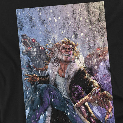 Black - Side - Marvel Unisex Adult X-Men Sabretooth Dogs T-Shirt