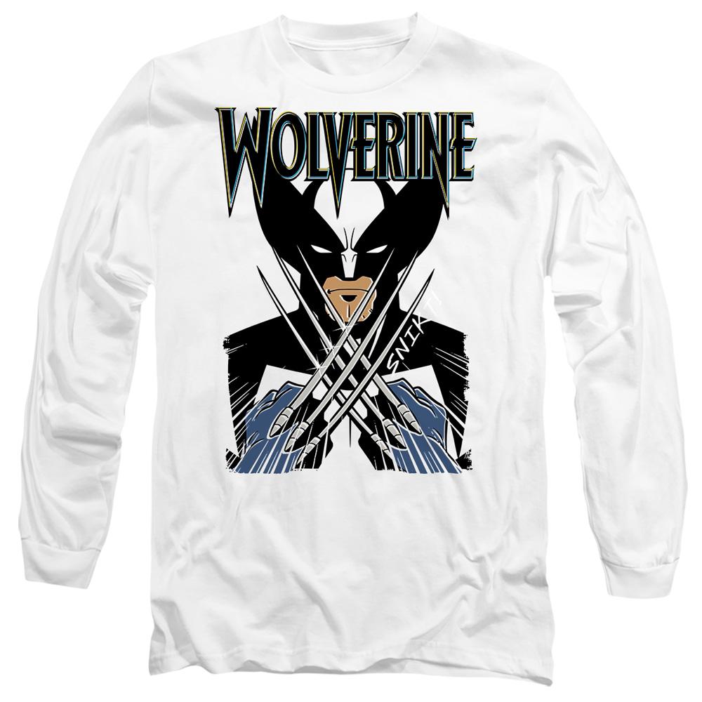 White - Front - Marvel Unisex Adult X-Men Wolverine Action Shot T-Shirt