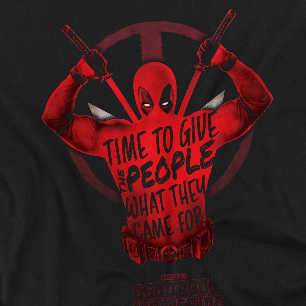 Black - Side - Deadpool & Wolverine Unisex Adult Give The People Deadpool T-Shirt