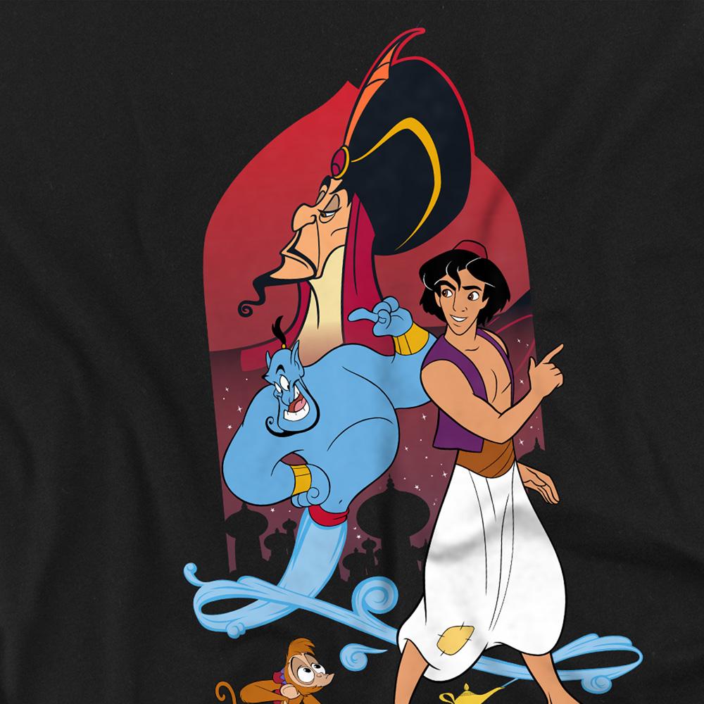 Black - Side - Aladdin Unisex Adult T-Shirt
