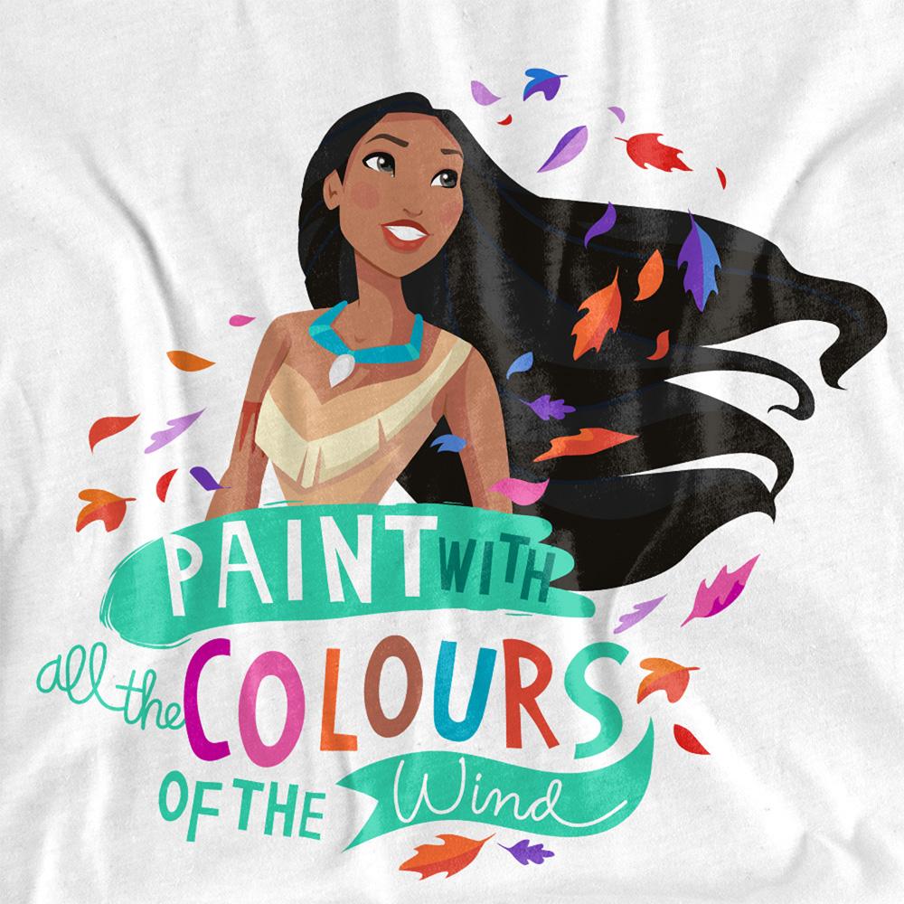White - Side - Pocahontas Unisex Adult Colours Of The Wind T-Shirt