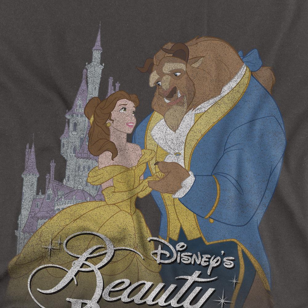 Charcoal - Side - Beauty And The Beast Unisex Adult Belle Beast Castle T-Shirt