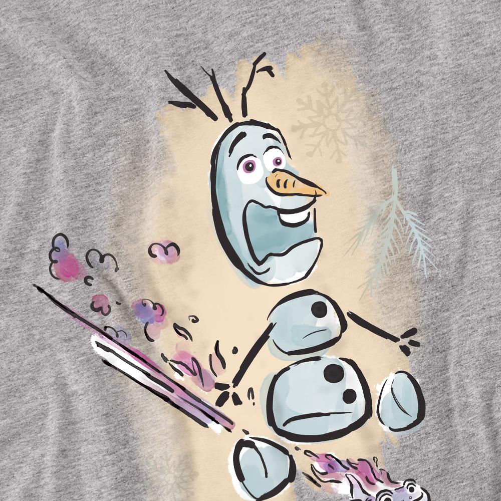 Sport Heather - Side - Frozen Unisex Adult Fire It Up Olaf Brunei The Fire Spirit T-Shirt