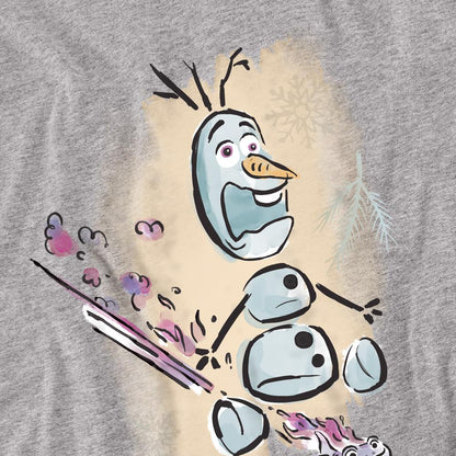 Sport Heather - Side - Frozen Unisex Adult Fire It Up Olaf Brunei The Fire Spirit T-Shirt