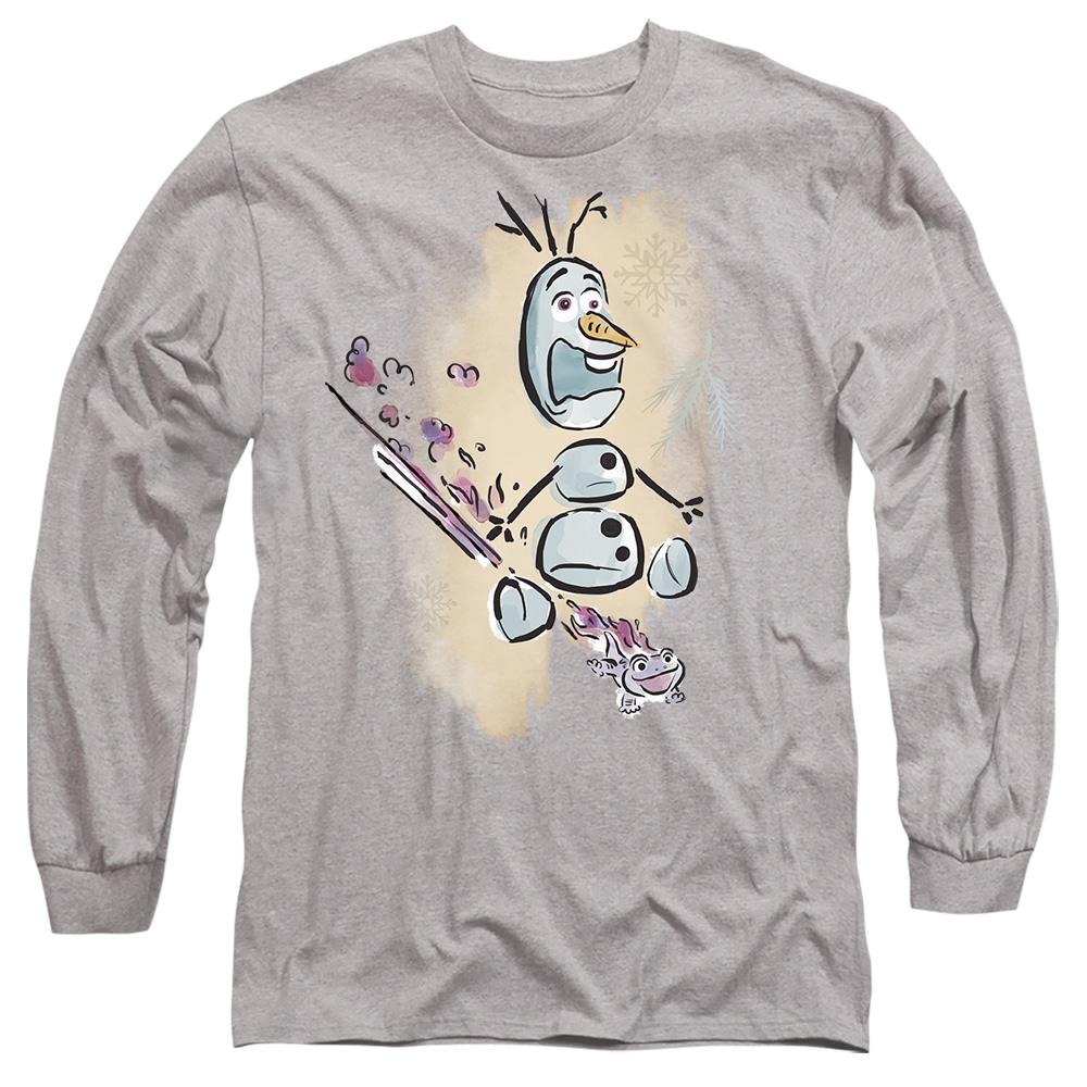 Sport Heather - Front - Frozen Unisex Adult Fire It Up Olaf Brunei The Fire Spirit T-Shirt