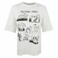 Vintage White - Front - National Parks Womens-Ladies All The Parks Oversized T-Shirt
