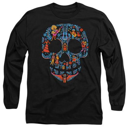 Black - Front - Coco Unisex Adult Day Of The Dead Rivera Family Skull T-Shirt