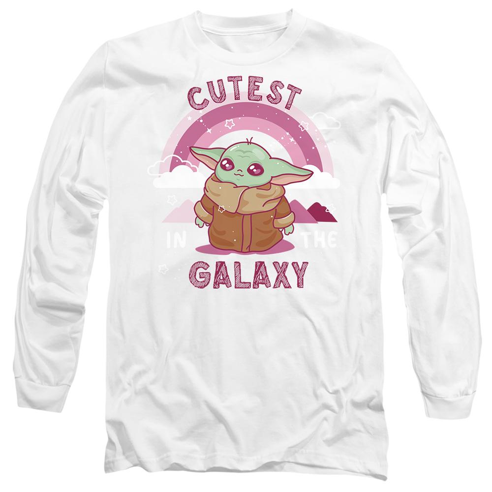 White - Front - Star Wars: The Mandalorian Unisex Adult Cutest In The Galaxy Grogu T-Shirt