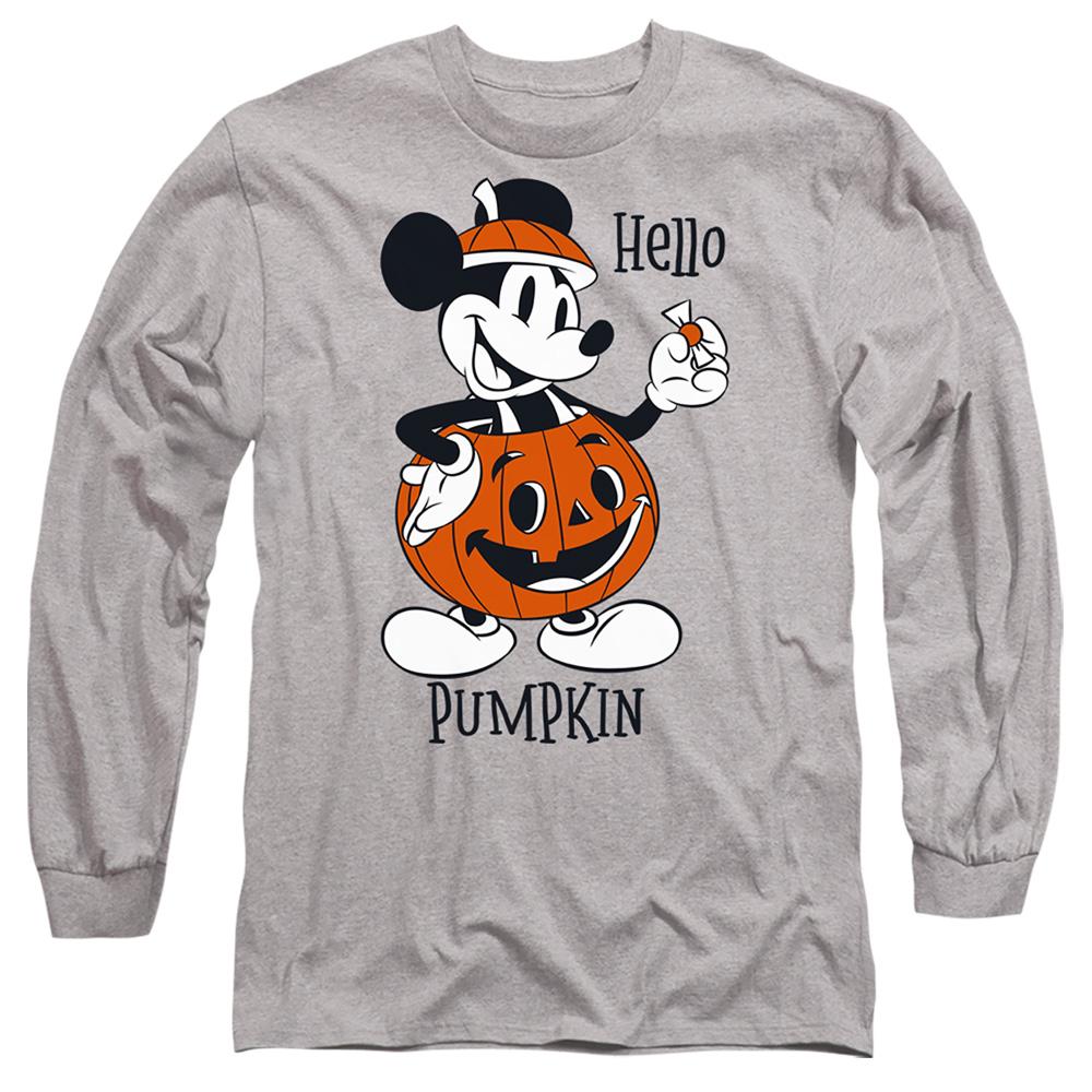 Sport Heather - Front - Disney Unisex Adult Hello Pumpkin Mickey Mouse T-Shirt