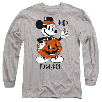 Sport Heather - Front - Disney Unisex Adult Hello Pumpkin Mickey Mouse T-Shirt