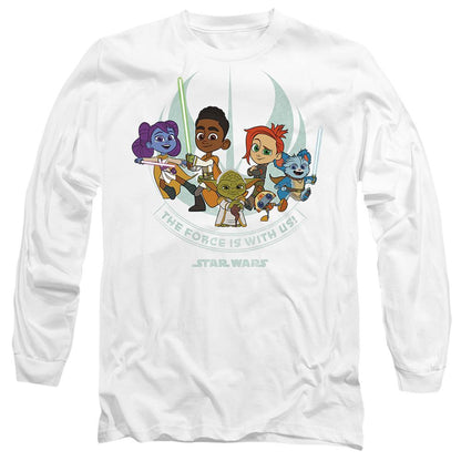 White - Front - Star Wars Unisex Adult Young Jedi Adventure The Force Is With Us T-Shirt