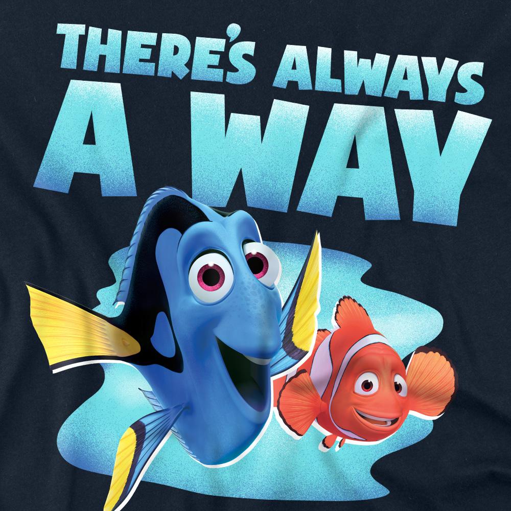 Navy - Side - Finding Nemo Unisex Adult There´s Always A Way Dory Nemo T-Shirt